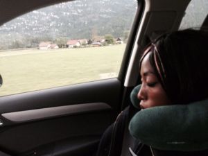 Relaxen Auf Dem Weg Zum Wettkampf