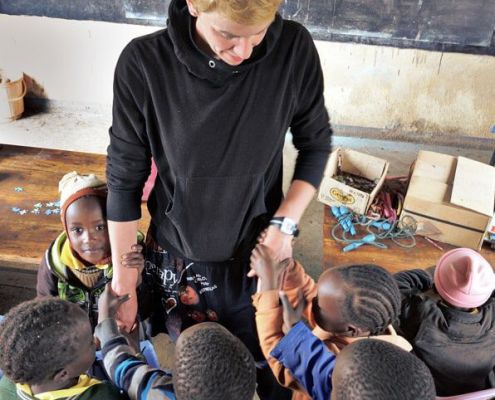 Patin Christina zu Beusch in der Nursery School
