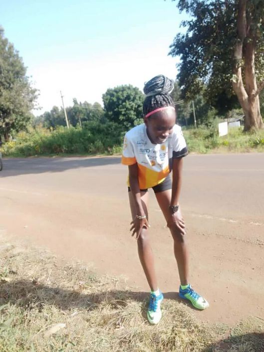 Caroline Makandi Gitonga Finish