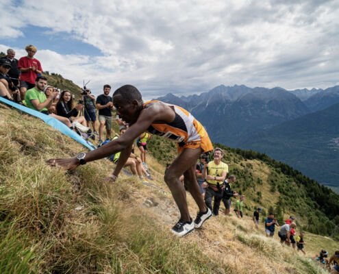 Philemon am Zielhang des Tri Vertical in Malonno Photo Credit Giacomo Meneghello